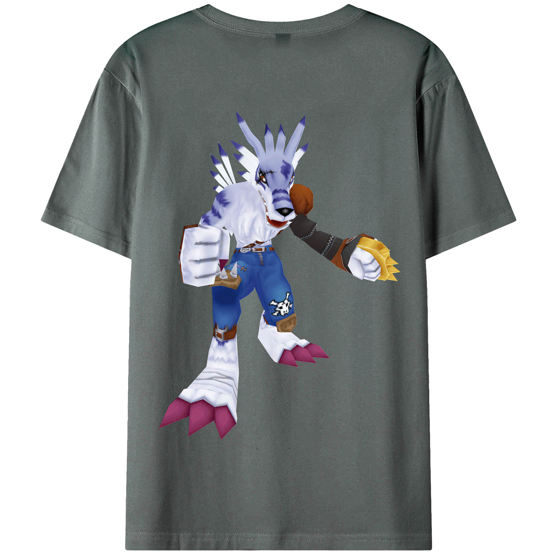 （画像用） Digimon デジタルモンスター/デジモン 綿100％半袖Tシャツ（背面プリント）